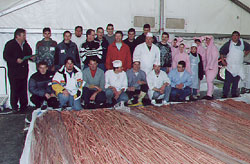 Record du monde de la plus longue saucisse à Langogne Lozère